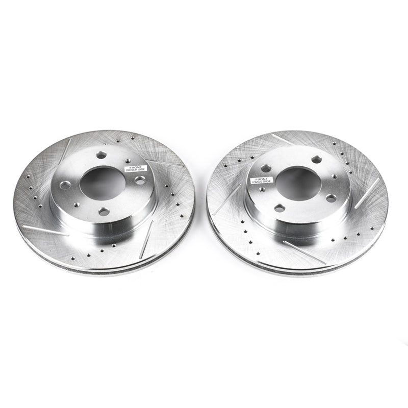 PowerStop Power Stop 95-98 Nissan 200SX Front Evolution Drilled & Slotted Rotors - Pair