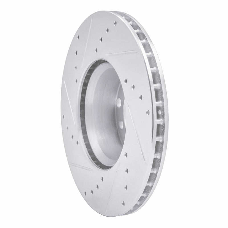 R1 Concepts R1 79-85 Mercedes-Benz 300SD Front Right Drilled & Slotted Silver Brake Rotor