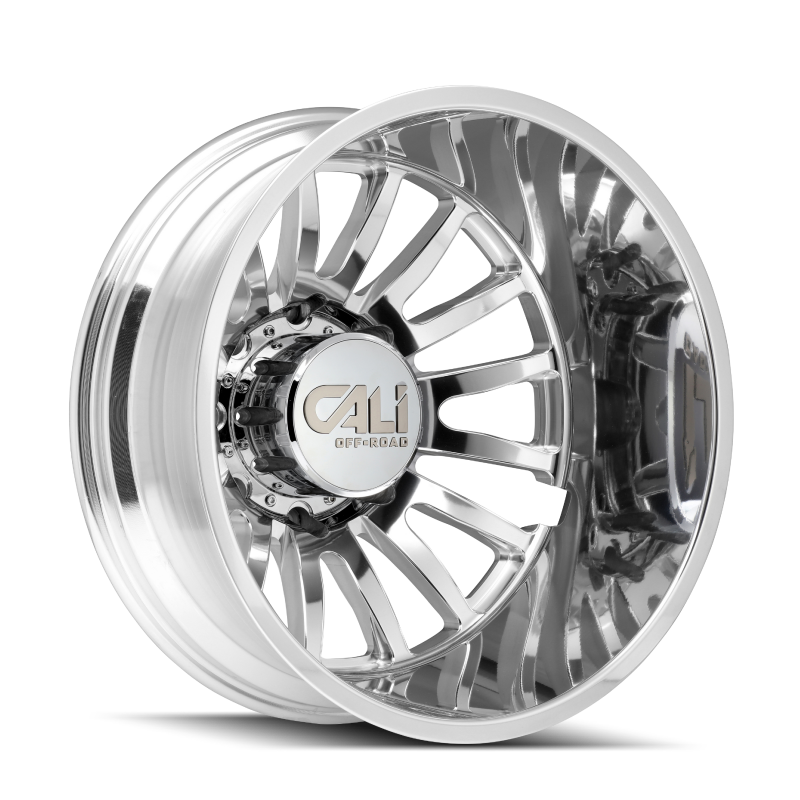 Cali Off-Road 9110D Summit Dually 20x8.25 / 8x210 BP / -232mm Offset / 154.2mm Hub Polished Wheel