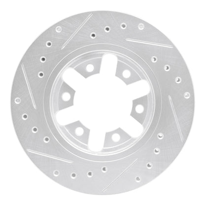 R1 Concepts R1 82-85 Nissan 720 DATSUN Front Right Drilled & Slotted Silver Brake Rotor