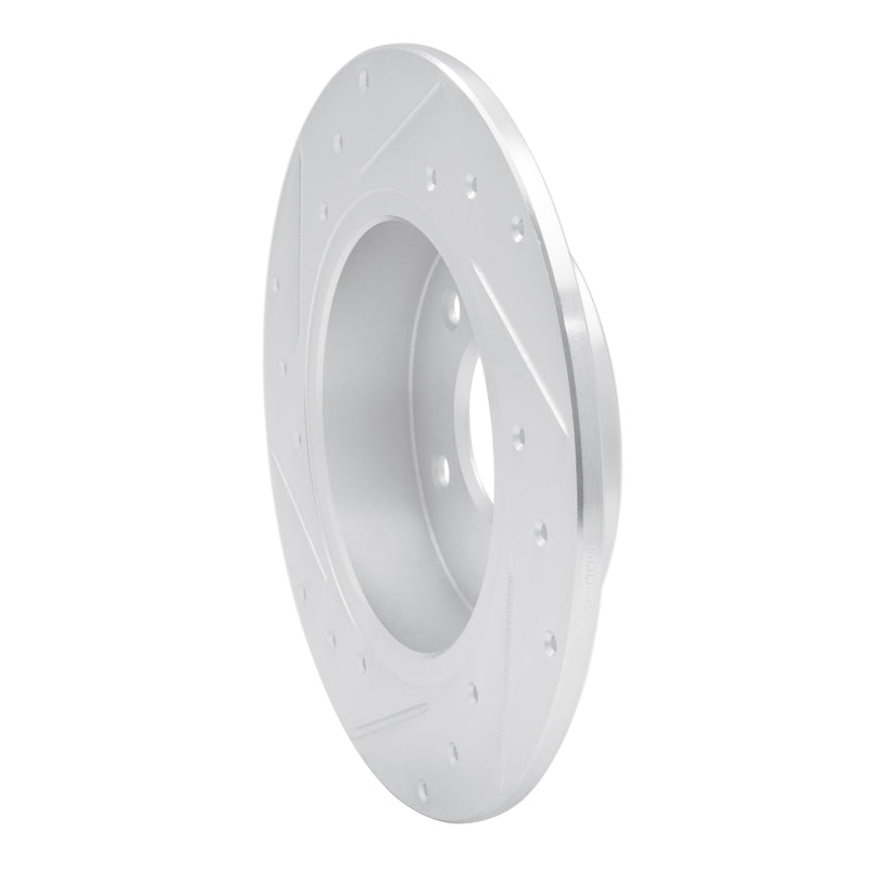 R1 Concepts R1 19-25 Nissan Kicks Rear Right Drilled & Slotted Silver Brake Rotor