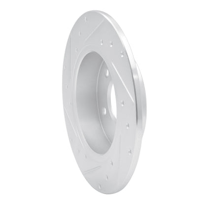 R1 Concepts R1 19-25 Nissan Kicks Rear Right Drilled & Slotted Silver Brake Rotor