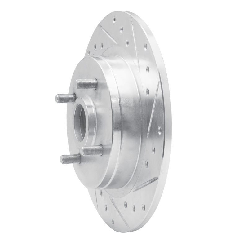 R1 Concepts R1 84-87 Nissan Maxima Rear Right Drilled & Slotted Silver Brake Rotor