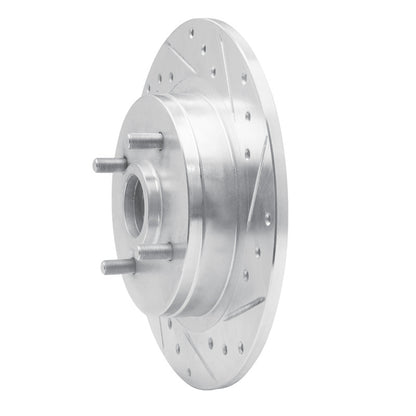 R1 Concepts R1 84-87 Nissan Maxima Rear Right Drilled & Slotted Silver Brake Rotor