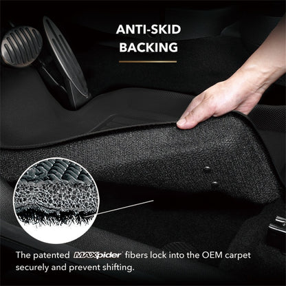 3D MAXpider 2023 Toyota Prius Kagu Black Floor Mat - Row 1/2