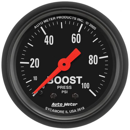 Autometer Z Series 52mm 0-100 PSI Mechanical Boost