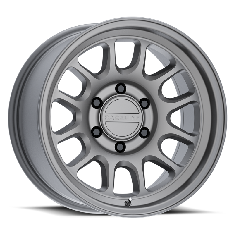 Raceline 958T Rogue 16x8in / 5x114.3 BP / 0mm Offset / 72.62mm Bore - Titanium Wheel
