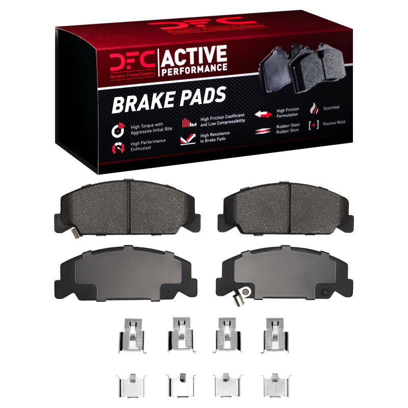 DFC 84-00 Honda Civic Coupe Front Active Performance Pads and Hardware Kit