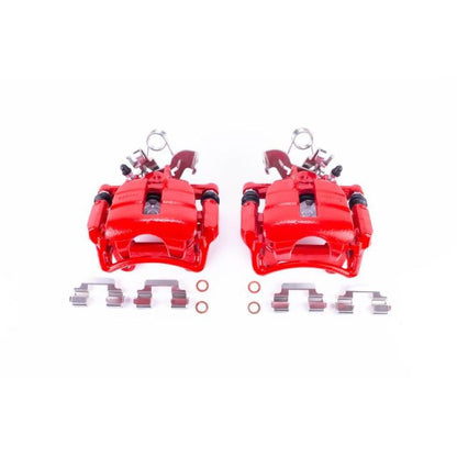 PowerStop Power Stop 04-09 Audi S4 Rear Red Calipers w/Brackets - Pair