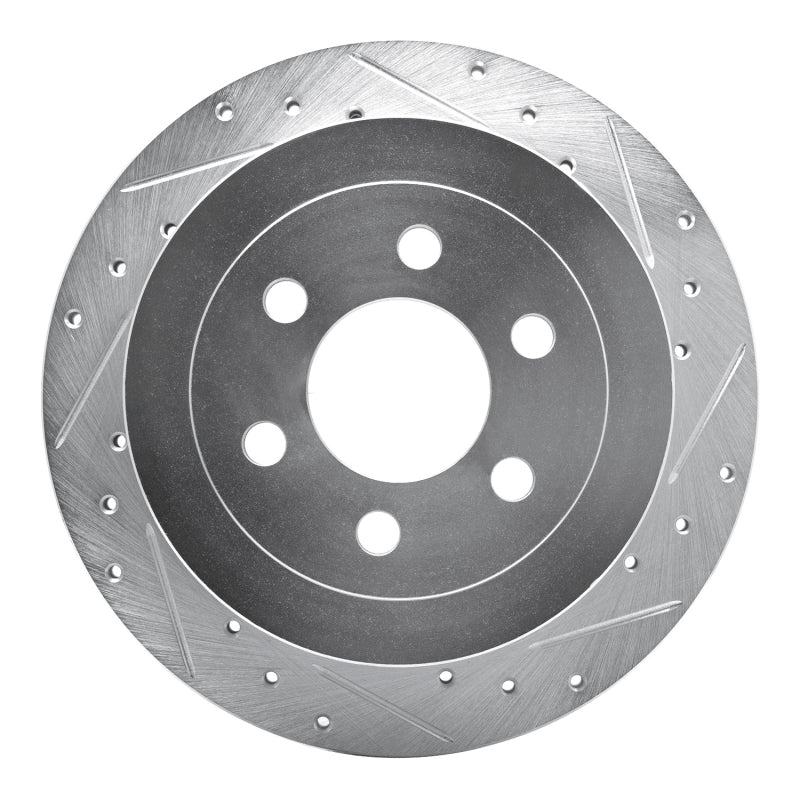 R1 Concepts R1 03-04 Dodge DAKOTA RWD Rear Right Drilled & Slotted Silver Brake Rotor