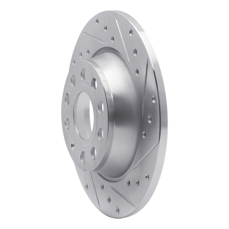 R1 Concepts R1 05-18 Audi Q3 Rear Right Drilled & Slotted Silver Brake Rotor