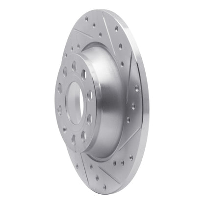 R1 Concepts R1 05-18 Audi Q3 Rear Right Drilled & Slotted Silver Brake Rotor
