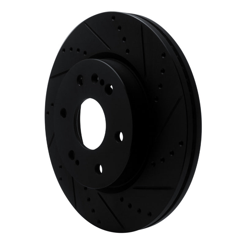 R1 Concepts R1 2019-2026 Cadillac Escalade ESV Front Right Drilled & Slotted Black Brake Rotor