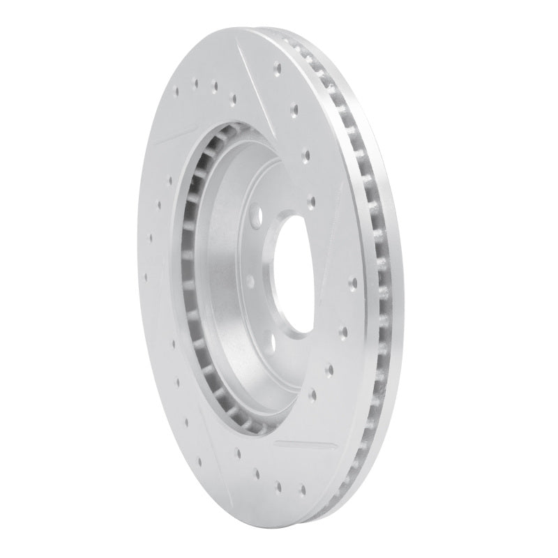 R1 Concepts R1 87-93 Saab 900 Front Left Drilled & Slotted Silver Brake Rotor