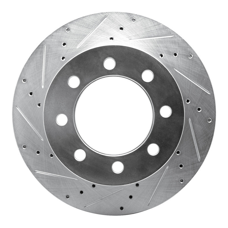 R1 Concepts R1 03-08 Dodge Ram 2500 Front Left Drilled & Slotted Silver Brake Rotor