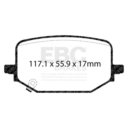 EBC 2020+ Ford Explorer ST 3.0TT Bluestuff Rear Brake Pads
