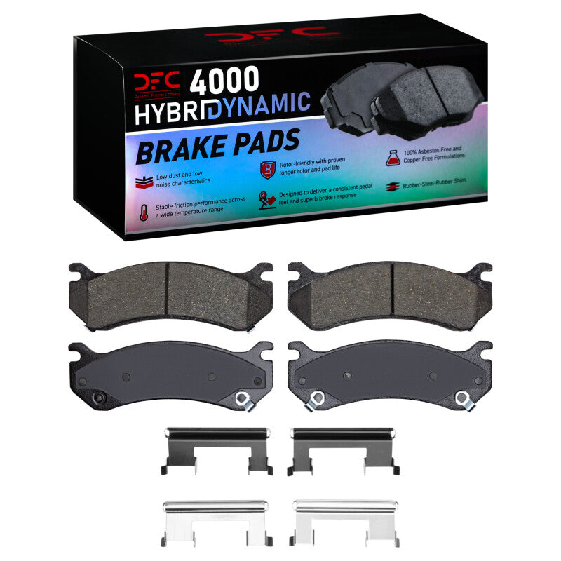 DFC 99-13 Cadillac Escalade ESV Rear/Front 4000 HybriDynamic Brake Pads and Hardware Kit
