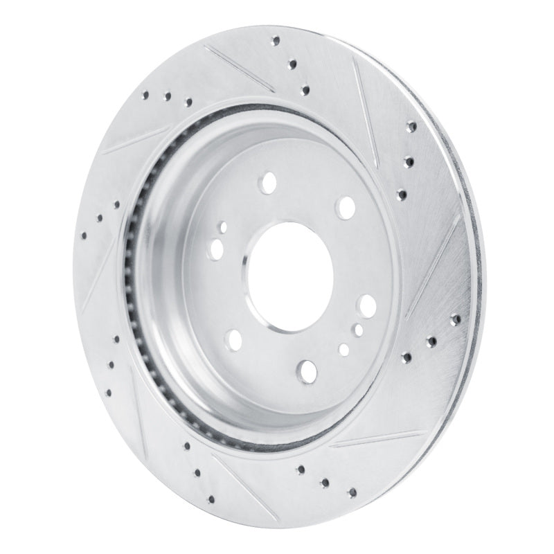 R1 Concepts R1 2019-2025 Cadillac Escalade ESV Rear Left Drilled & Slotted Silver Brake Rotor