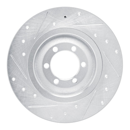 R1 Concepts R1 75-79 Alfa Romeo ALFETTA Rear Right Drilled & Slotted Silver Brake Rotor