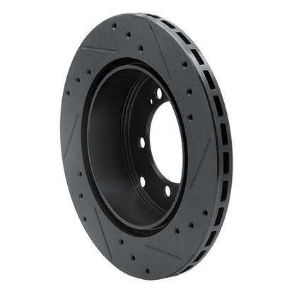 R1 Concepts R1 94-95 Eagle TALON Rear Left Drilled & Slotted Black Brake Rotor