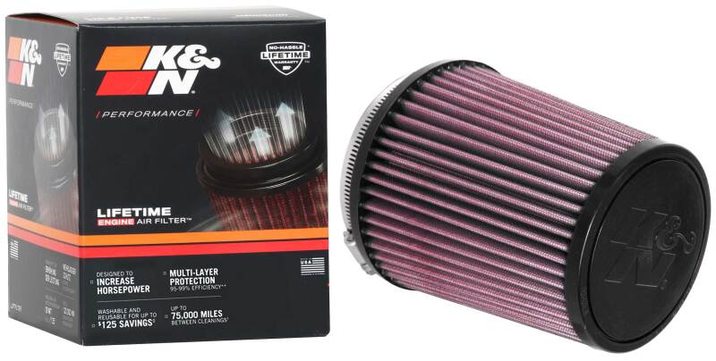 K&N Engineering K&N Universal Air Filter 4in Flange / 5-3/8in Base / 4-1/2in Top / 6in Height