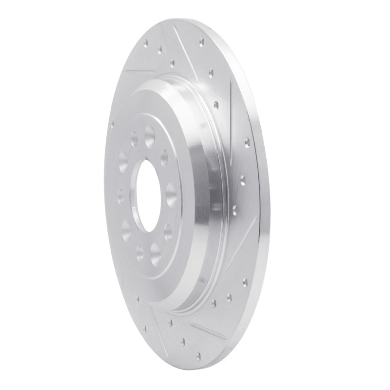 R1 Concepts R1 05-19 Ford Five Hundred Rear Right Drilled & Slotted Silver Brake Rotor