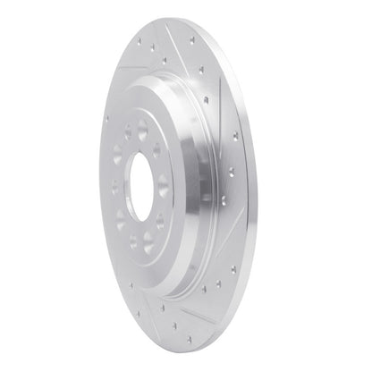 R1 Concepts R1 05-19 Ford Five Hundred Rear Right Drilled & Slotted Silver Brake Rotor