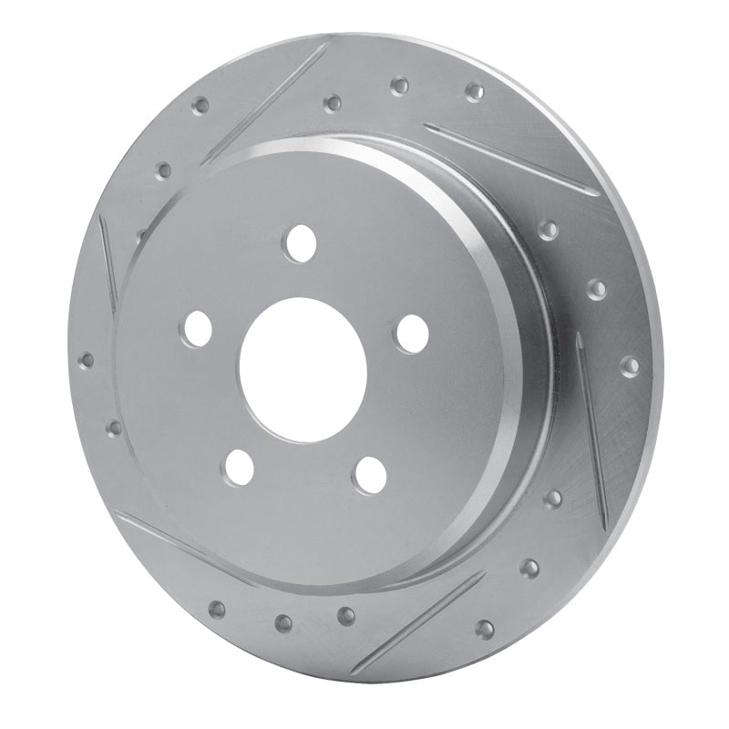 R1 Concepts R1 03-10 Chrysler PT Cruiser Rear Left Drilled & Slotted Silver Brake Rotor