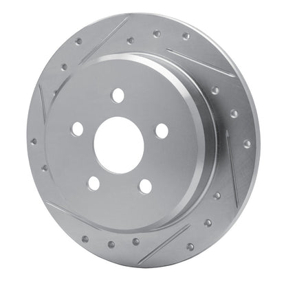 R1 Concepts R1 03-10 Chrysler PT Cruiser Rear Left Drilled & Slotted Silver Brake Rotor