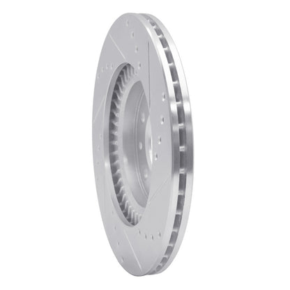 R1 Concepts R1 06-15 Mazda MX-5 Miata Front Left Drilled & Slotted Silver Brake Rotor
