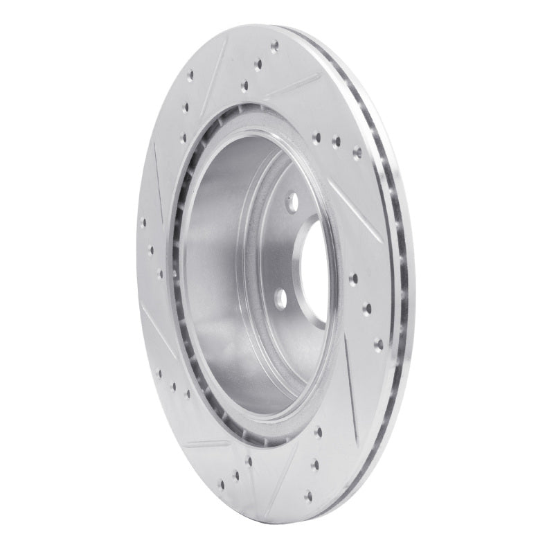 R1 Concepts R1 09-20 Nissan 370Z Rear Right Drilled & Slotted Silver Brake Rotor