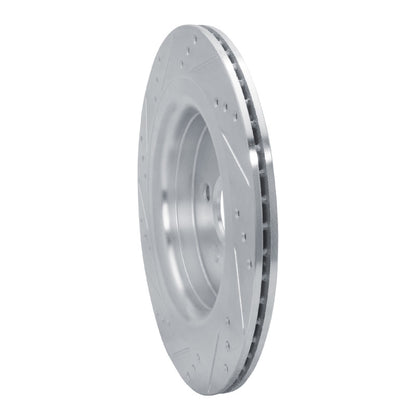 R1 Concepts R1 2019-2024 Ford Edge Rear Right Drilled & Slotted Silver Brake Rotor