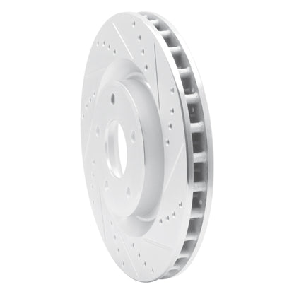 R1 Concepts R1 05-13 Cadillac XLR Front Right Drilled & Slotted Silver Brake Rotor