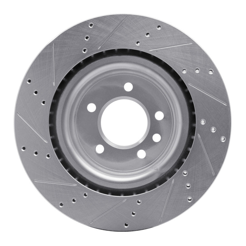 R1 Concepts R1 14-24 Land Rover Range Rover Rear Right Drilled & Slotted Silver Brake Rotor