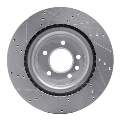 R1 Concepts R1 14-24 Land Rover Range Rover Rear Right Drilled & Slotted Silver Brake Rotor