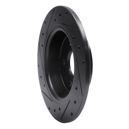 R1 Concepts R1 18-23 Ford Transit CONNECT Rear Right Drilled & Slotted Black Brake Rotor
