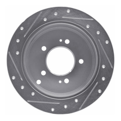 R1 Concepts R1 01-16 Hyundai Santa Fe Rear Right Drilled & Slotted Silver Brake Rotor