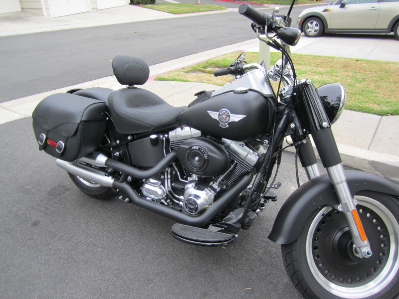 Mustang Motorcycle Mustang 06-17 Harley Softail Wide Tire (200mm) Wide Touring Solo Seat w/Driver Backrest - Black