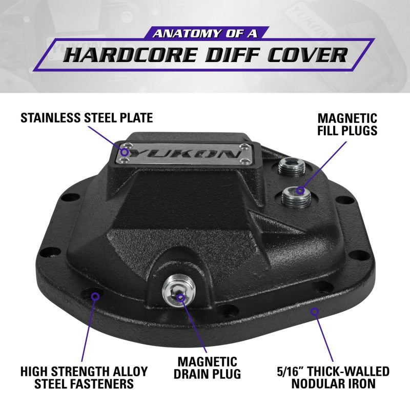 Yukon Gear & Axle Yukon Gear Hardcore Diff Cover for Dana 44 - Nodular Iron Yukon Cover
