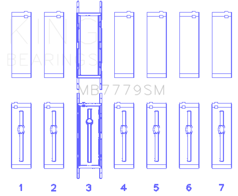 King Engine Bearings BMW B58B30A (Size 0.25 Oversized) Main Bearing Set