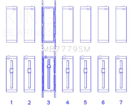 King Engine Bearings BMW B58B30A (Size 0.25 Oversized) Main Bearing Set