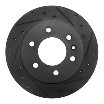 R1 Concepts R1 19-25 Freightliner SprintER 1500 Rear Right Drilled & Slotted Black Brake Rotor