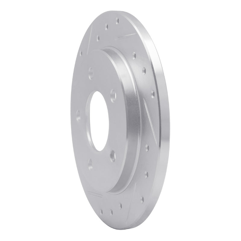 R1 Concepts R1 88-94 Buick Regal Rear Left Drilled & Slotted Silver Brake Rotor