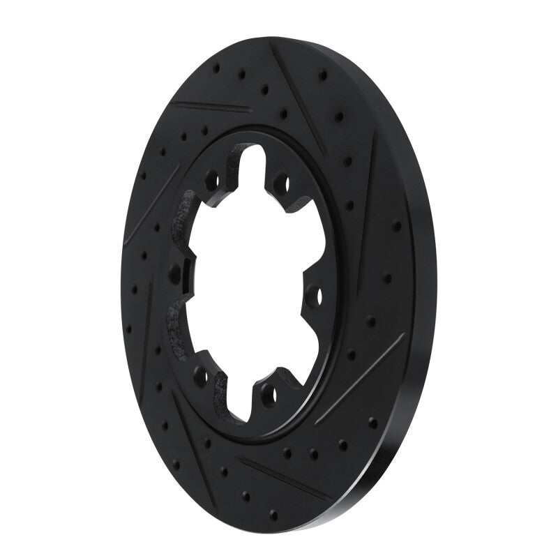 R1 Concepts R1 15-25 Ford Transit-150 Rear Right Drilled & Slotted Black Brake Rotor
