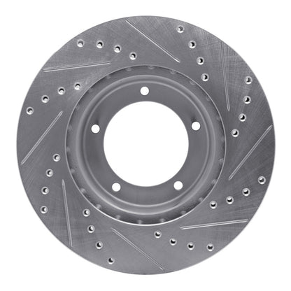 R1 Concepts R1 90-16 Land Rover Defender 90 Front Left Drilled & Slotted Silver Brake Rotor