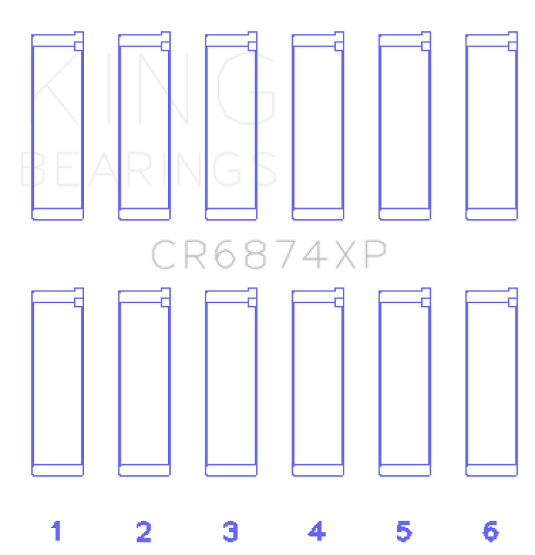 King Engine Bearings Subaru EZ30/EZ30D (Size 0.25 Oversized) Performance Rod Bearing Set