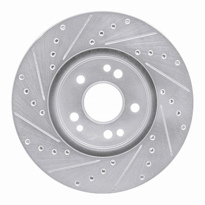 R1 Concepts R1 90-98 Mercedes-Benz 300SL Front Right Drilled & Slotted Silver Brake Rotor