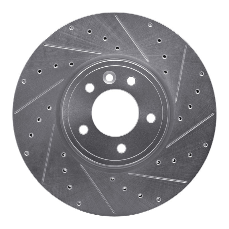 R1 Concepts R1 18-20 Land Rover Range Rover Sport Front Right Drilled & Slotted Silver Brake Rotor