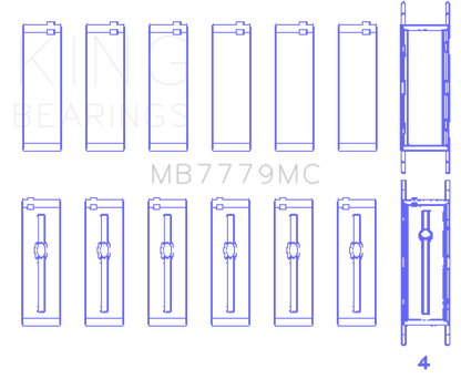 King Engine Bearings Toyota Supra B58 Main Bearing Set - Size +0.26mm