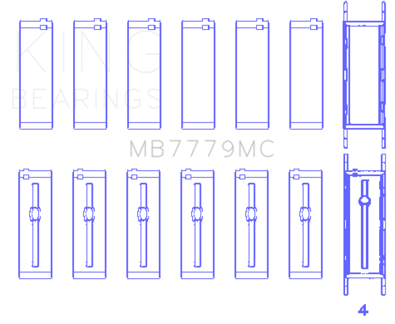 King Engine Bearings Toyota Supra B58 Main Bearing Set